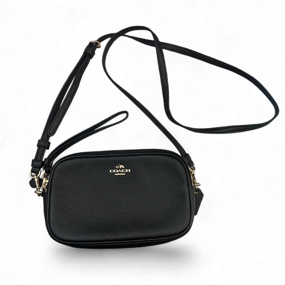 Coach Unisex Black Crossbody Bag W/ Gold hardware